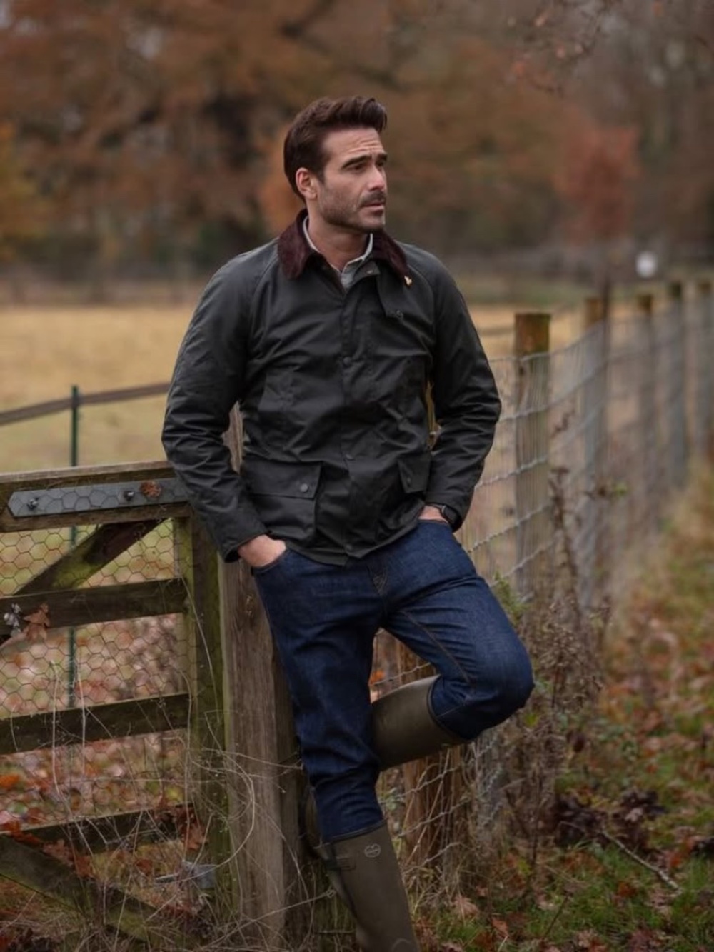 Landowner Wax Walking Jacket / Sage / Made in England / Mens XS 52 cm Chest.